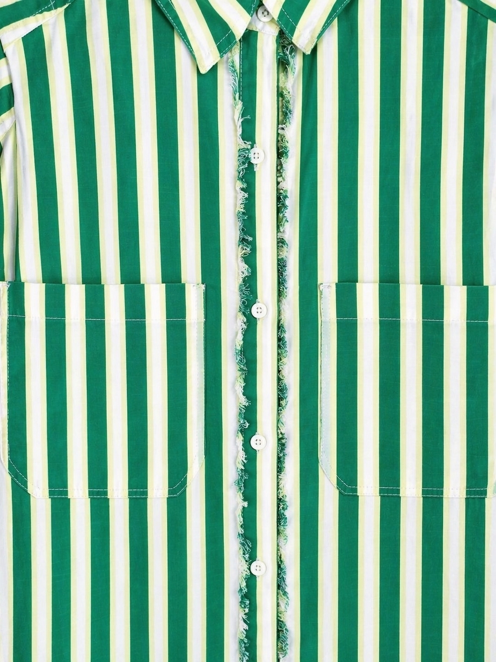 Free People Half Moon Tunic Dress Green Stripe Raw Hem Boho Large - Picture 3 of 9